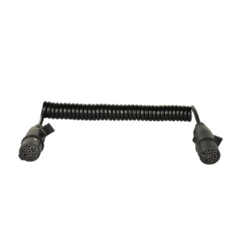 7 polet PU spiralspole, 2 plaststik 24v, N type, kabellængde 1m,2m,3m.....JH016-C