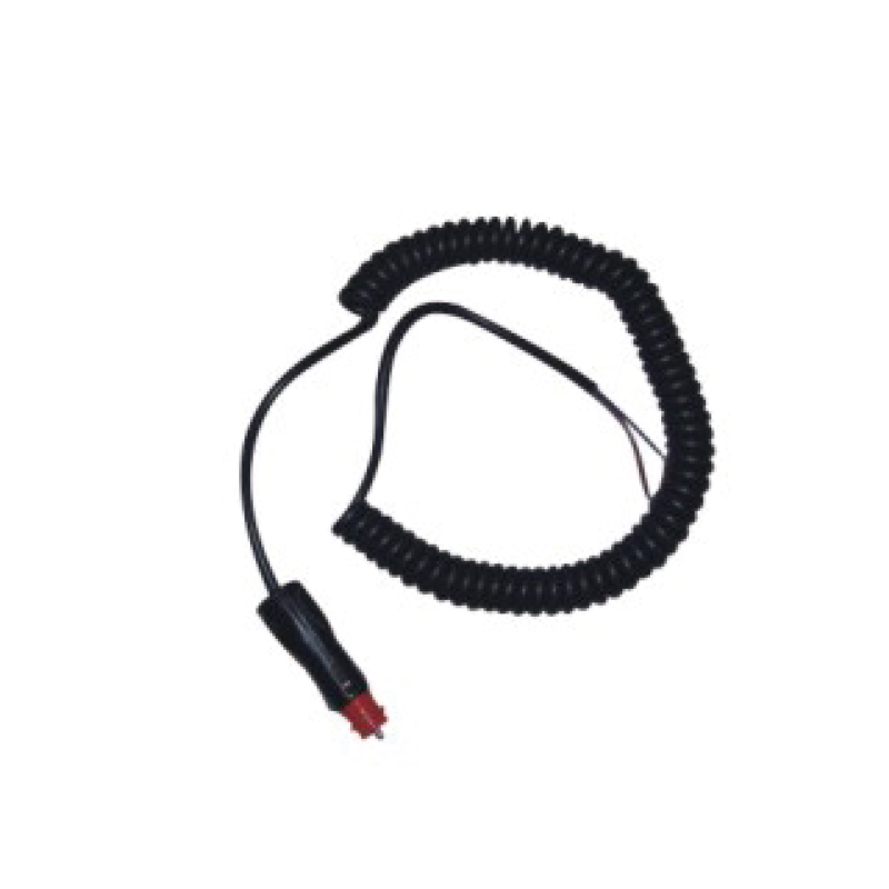 PU spiralkabel med cigarlighter, kabellængde 1m,2m,3m.....JH017-A
