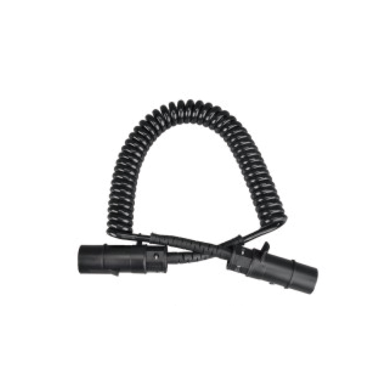 7-polet PU-spiralspole, 2 sorte plastikstik 24V;kabellængde 1m 2m 3m.......JH082-B