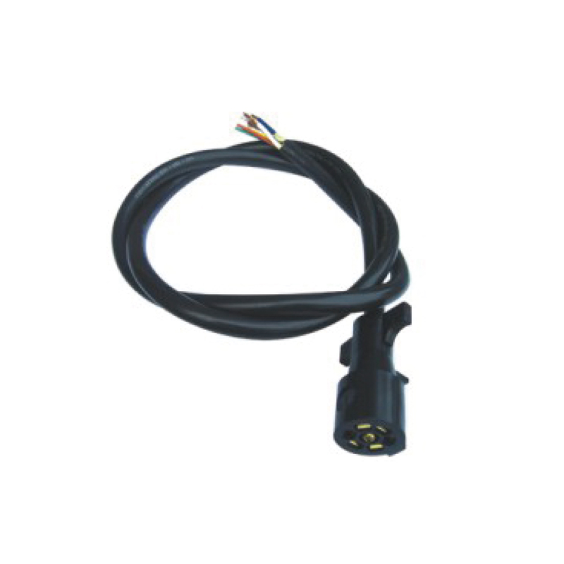 7-polet PVC lige spole med ét plastikstik, kabellængde 1m, 2m, 3m.....JH066