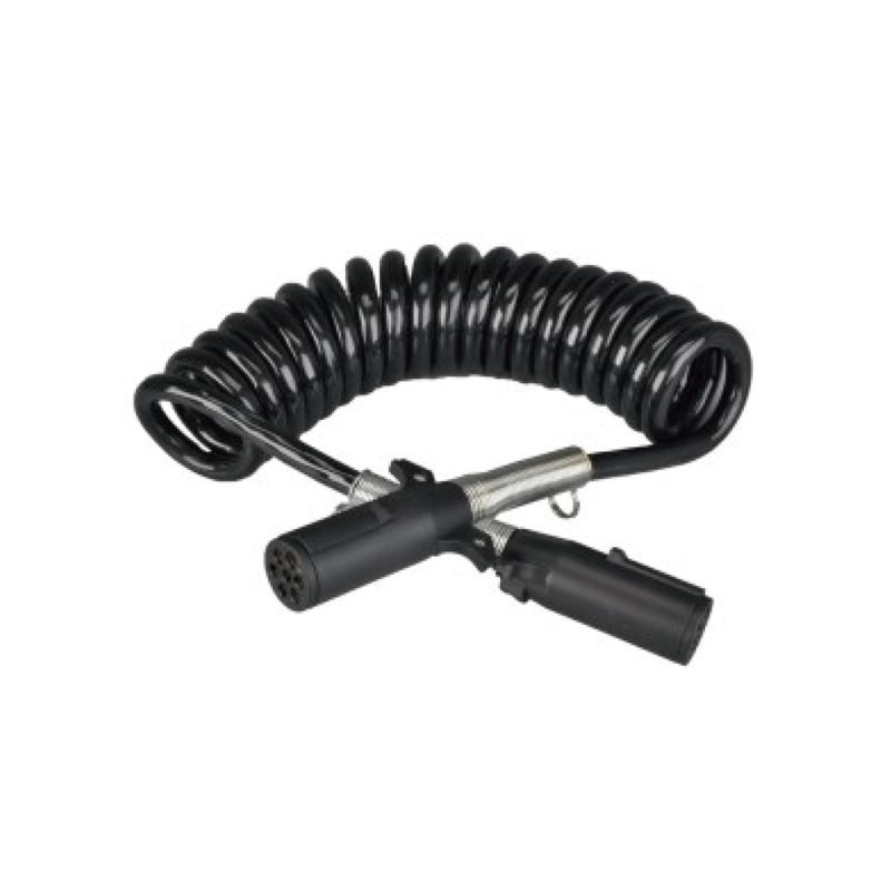 Sort spiralspole med to plastikstik 24V, stiftskrue type; kabellængde 1m 2m 3m......JH092-C